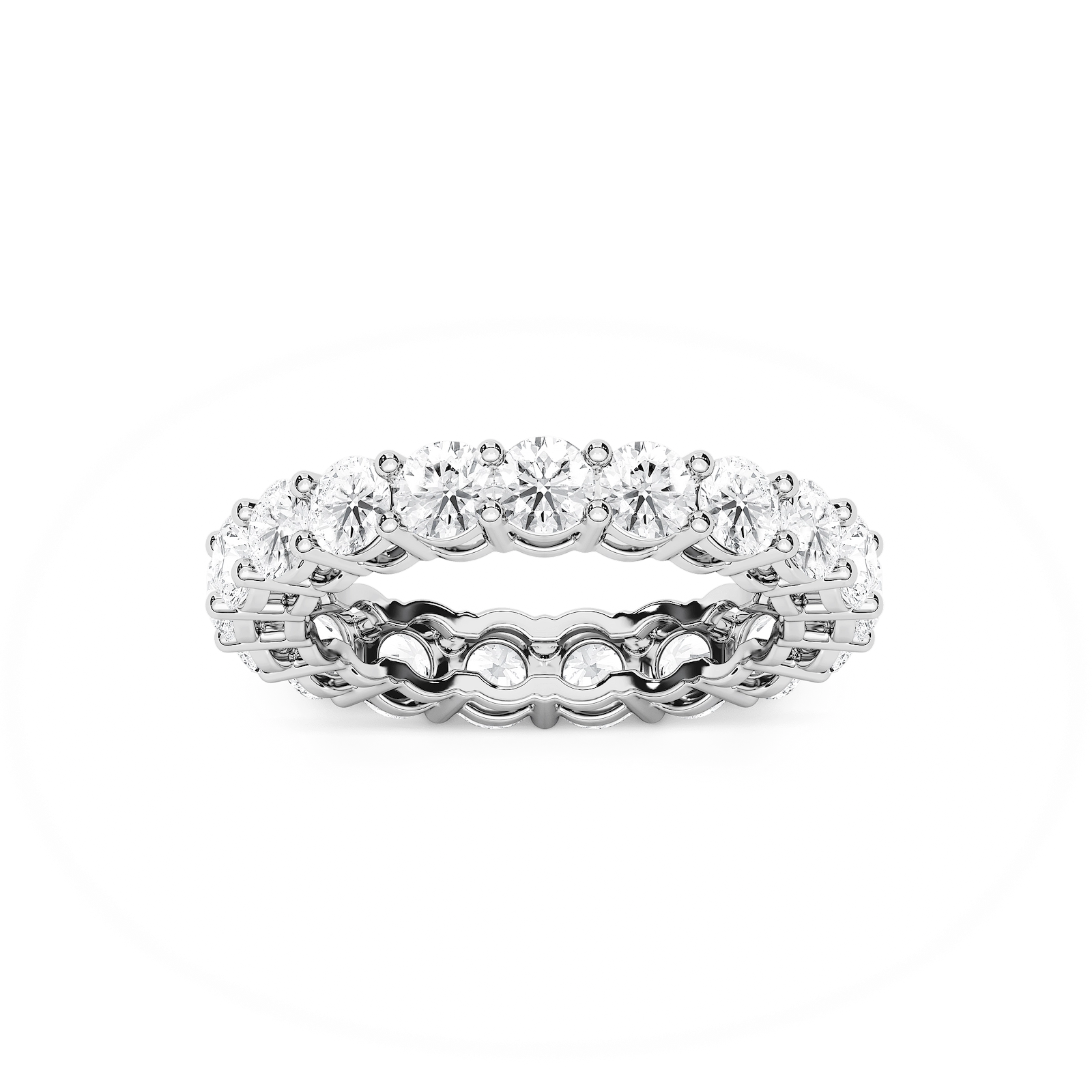 Makenna Round Lab Grown Diamond Shared Prong Eternity Band