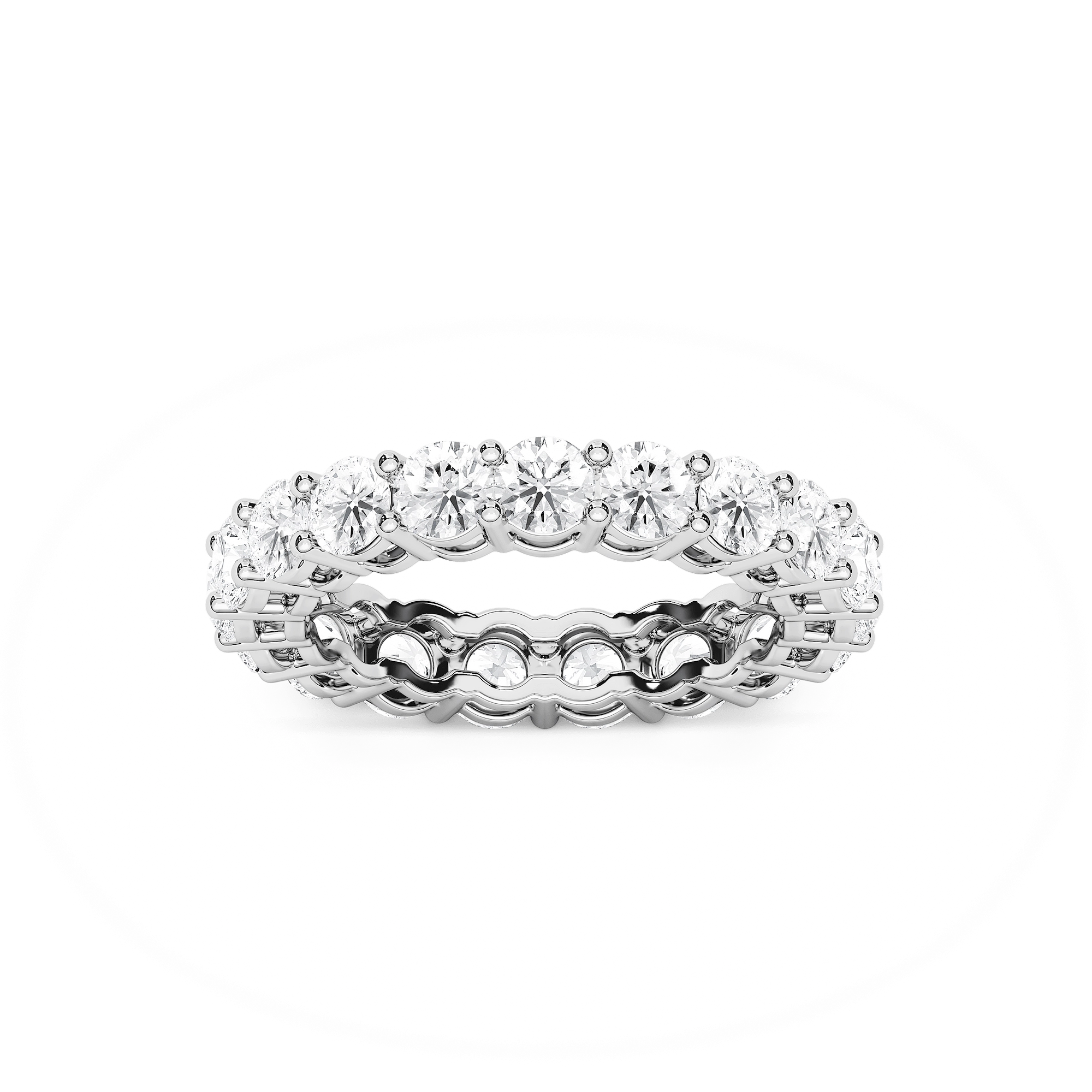 Makenna Round Lab Grown Diamond Shared Prong Eternity Band