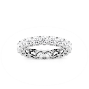 Makenna Round Lab Grown Diamond Shared Prong Eternity Band