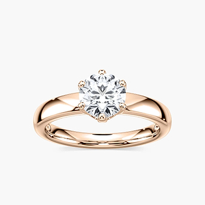 Neoma Round Lab Grown Diamond Six Prong Solitaire Engagement Ring