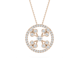 1 ctw Princess Lab Grown Diamond Clover Halo Pendant - 18 Inches