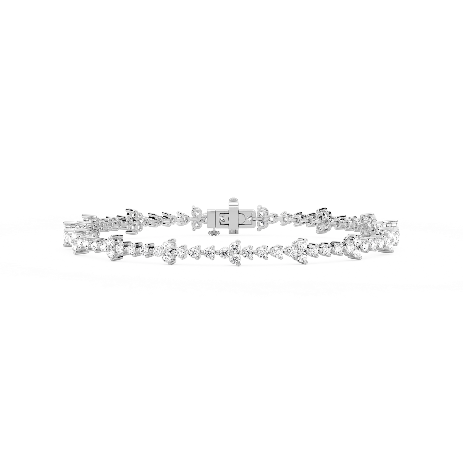 2 ³⁄₄ ctw Round Lab Grown Diamond Cluster Bracelet  - 7 Inches