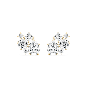 3 ³⁄₄ ctw Multi-Stone Lab Grown Diamond Clustered Stud Earrings