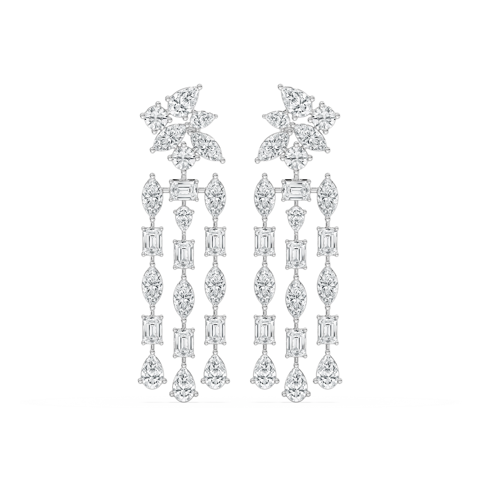 Constellation Drop Earrings in Rose Gold