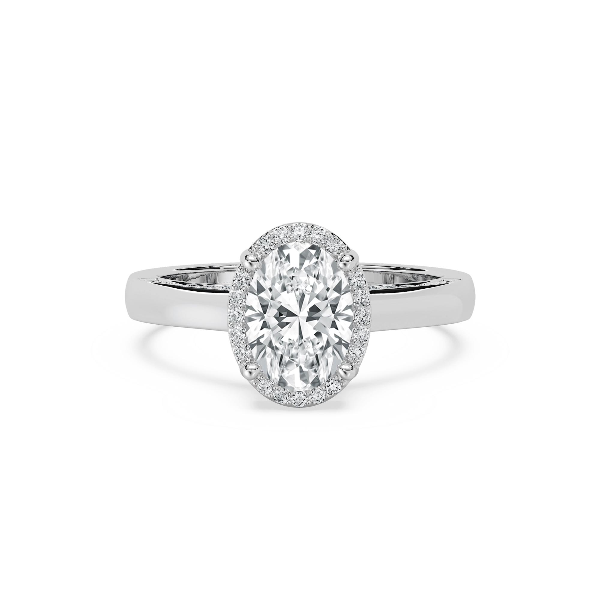 Cora Oval Engagement Ring in Rose Gold