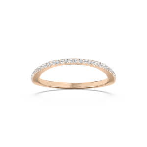 Coral 1/8 ctw Round Lab Grown Diamond Petite Curved Band