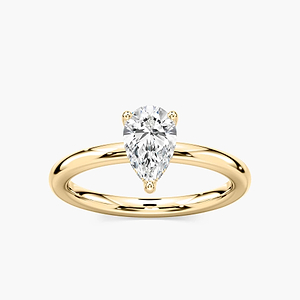 Cordelia Pear Lab Grown Diamond Hidden Halo Engagement Ring