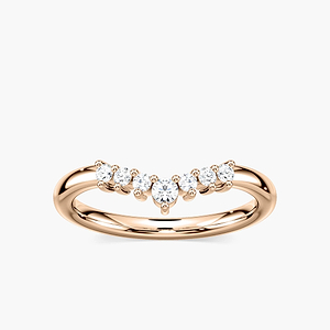 Cordelia 1/5 ctw Round Lab Grown Diamond Graduated Curved Band