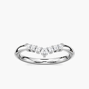Cordelia 1/5 ctw Round Lab Grown Diamond Graduated Curved Band
