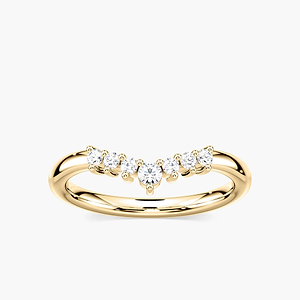 Cordelia 1/5 ctw Round Lab Grown Diamond Graduated Curved Band