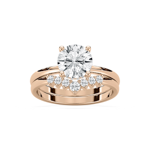 Cordelia Lab Grown Diamond Hidden Halo Wedding Set