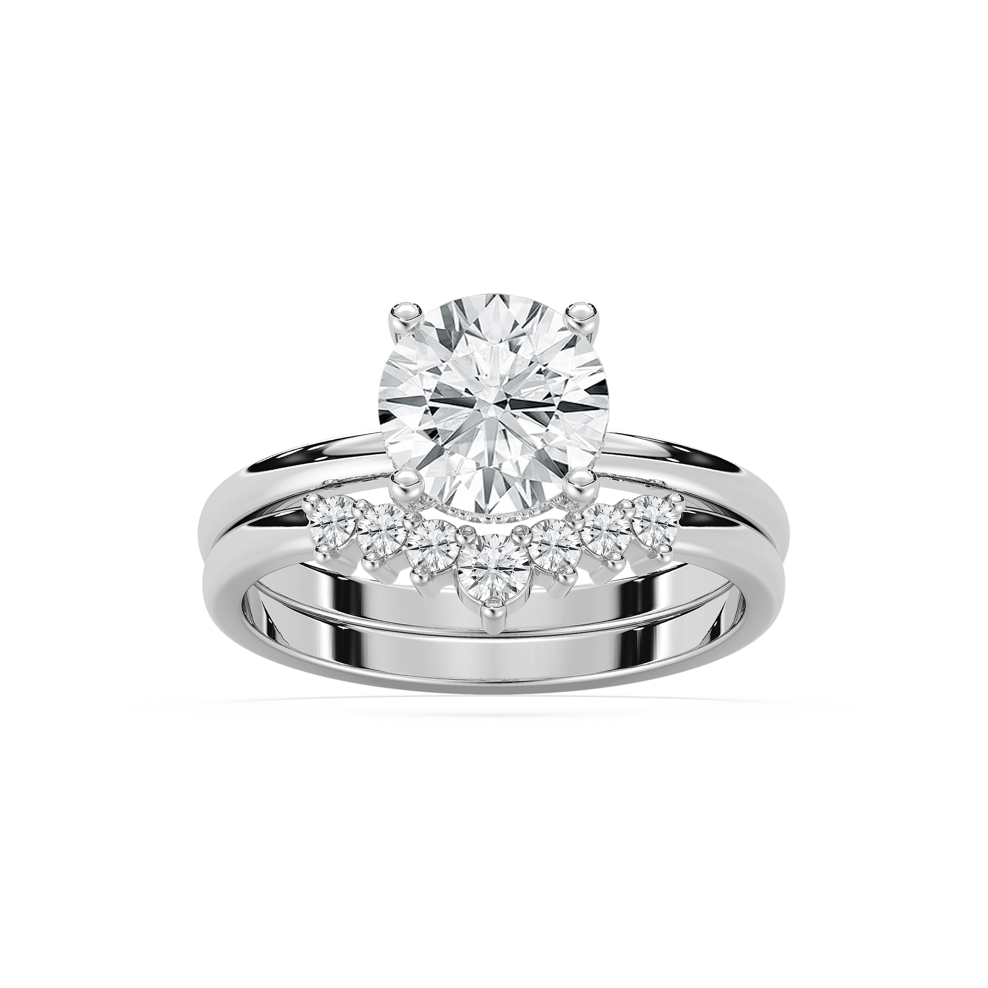 Cordelia Lab Grown Diamond Hidden Halo Wedding Set