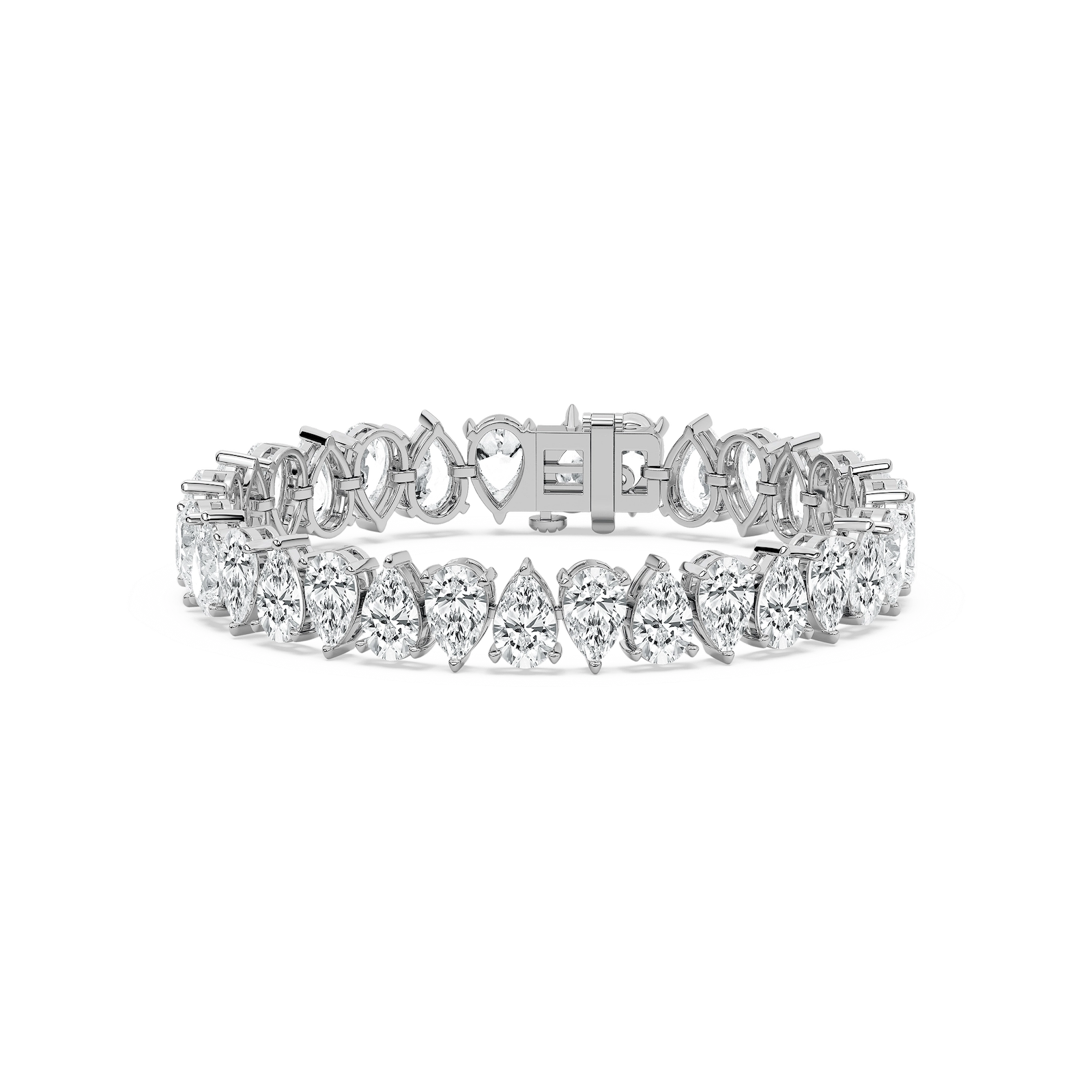 Coronet Pear Tennis Bracelet in 14K Rose Gold