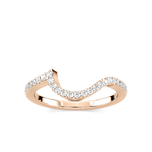 Madison 1/4 ctw Round Lab Grown Diamond Shared Prong Curved Band