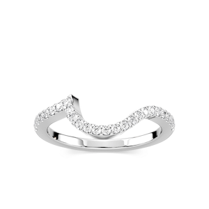 Madison 1/4 ctw Round Lab Grown Diamond Shared Prong Curved Band