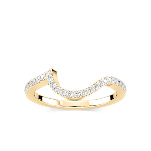 Madison 1/4 ctw Round Lab Grown Diamond Shared Prong Curved Band