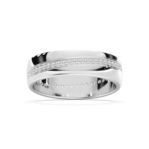 Curved Accent Diamond Band