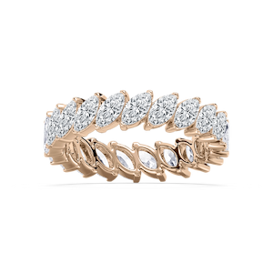 Maria 2 ⅞ ctw Marquise Lab Grown Diamond Offset Eternity Band