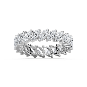 Maria 2 ⅞ ctw Marquise Lab Grown Diamond Offset Eternity Band