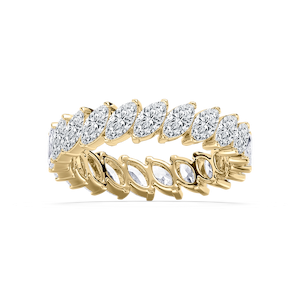 Maria 2 ⅞ ctw Marquise Lab Grown Diamond Offset Eternity Band