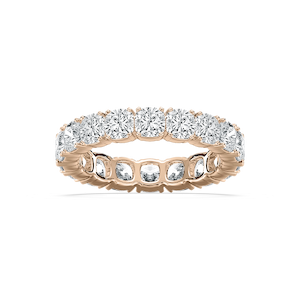 Lydia 4 ⅞ ctw Cushion Lab Grown Diamond Four Prong Eternity Band