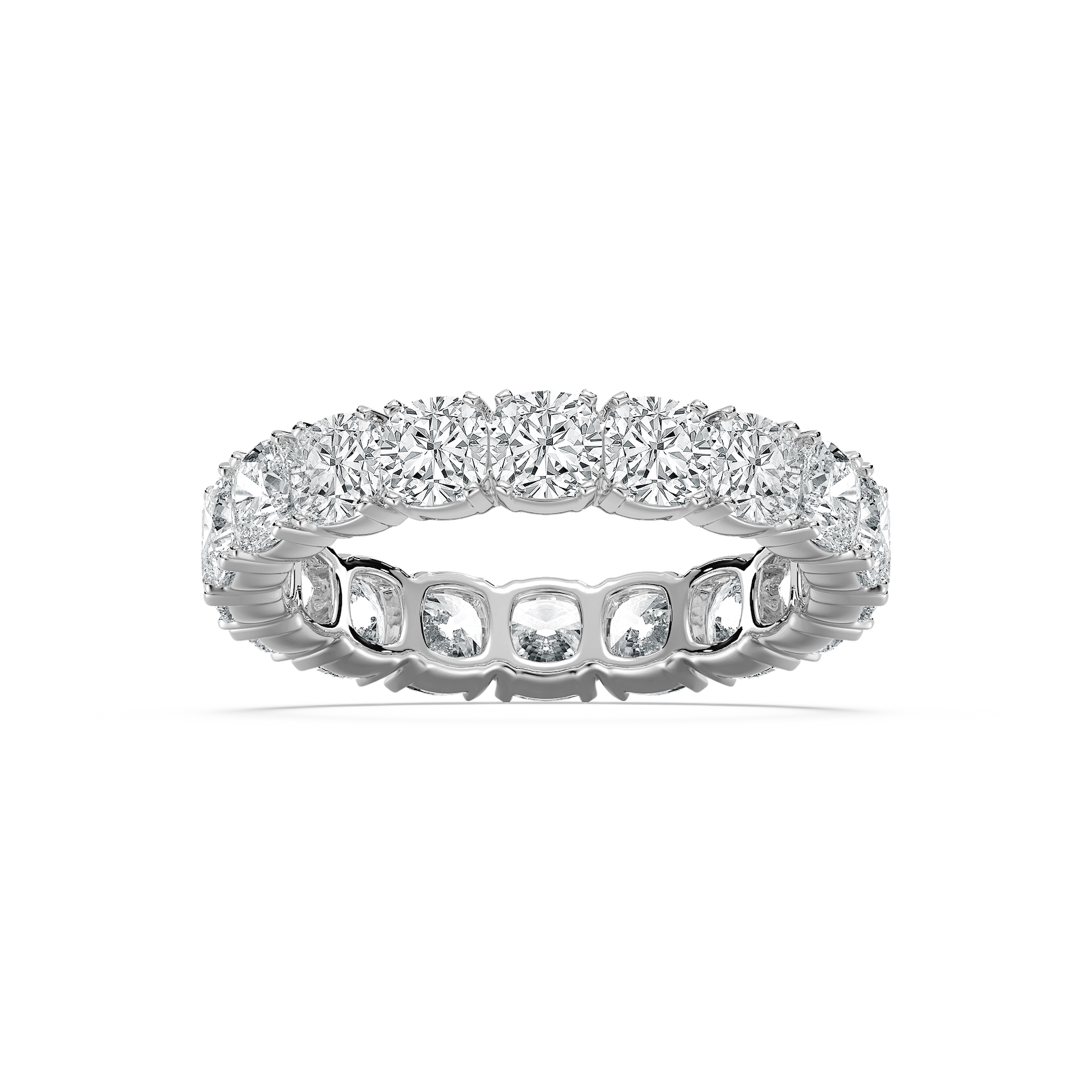 Cushion Eternity Ring in Rose Gold