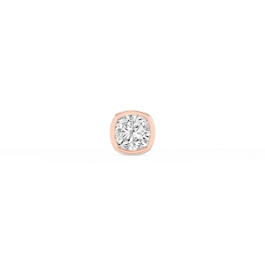 Cushion Lab Grown Diamond Bezel Set Single Stud Earring