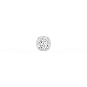 Cushion Lab Grown Diamond Bezel Set Single Stud Earring