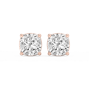 Cushion Lab Grown Diamond Classic Four Prong Stud Earrings