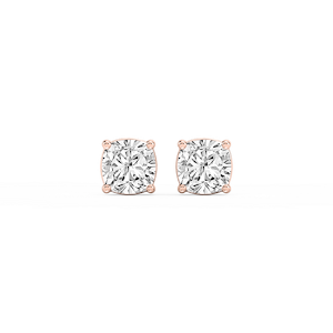 Cushion Lab Grown Diamond Classic Four Prong Stud Earrings