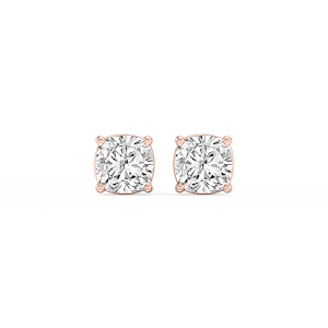 Cushion Lab Grown Diamond Classic Four Prong Stud Earrings