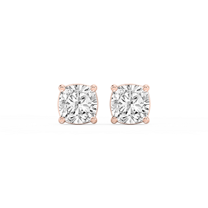 Cushion Lab Grown Diamond Classic Four Prong Stud Earrings