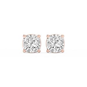 Cushion Lab Grown Diamond Classic Four Prong Stud Earrings