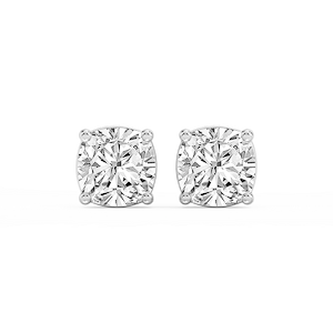 Cushion Lab Grown Diamond Classic Four Prong Stud Earrings