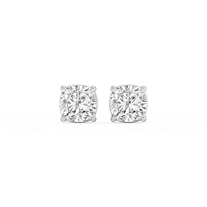 Cushion Lab Grown Diamond Classic Four Prong Stud Earrings