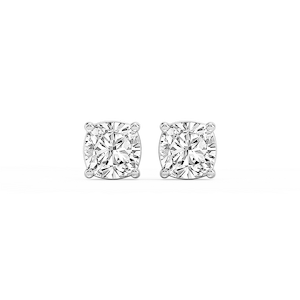 Cushion Lab Grown Diamond Classic Four Prong Stud Earrings