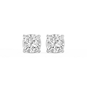 Cushion Lab Grown Diamond Classic Four Prong Stud Earrings