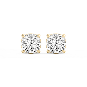 Cushion Lab Grown Diamond Classic Four Prong Stud Earrings