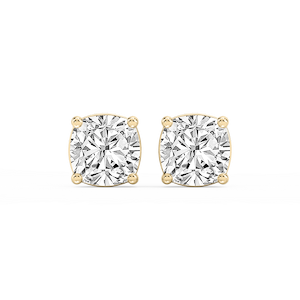 Cushion Lab Grown Diamond Classic Four Prong Stud Earrings