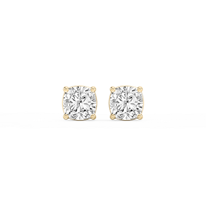 Cushion Lab Grown Diamond Classic Four Prong Stud Earrings