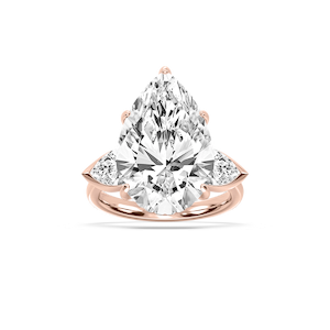 Cynthia 13 ctw Pear Lab Grown Diamond Three Stone Engagement Ring - Signature Collection