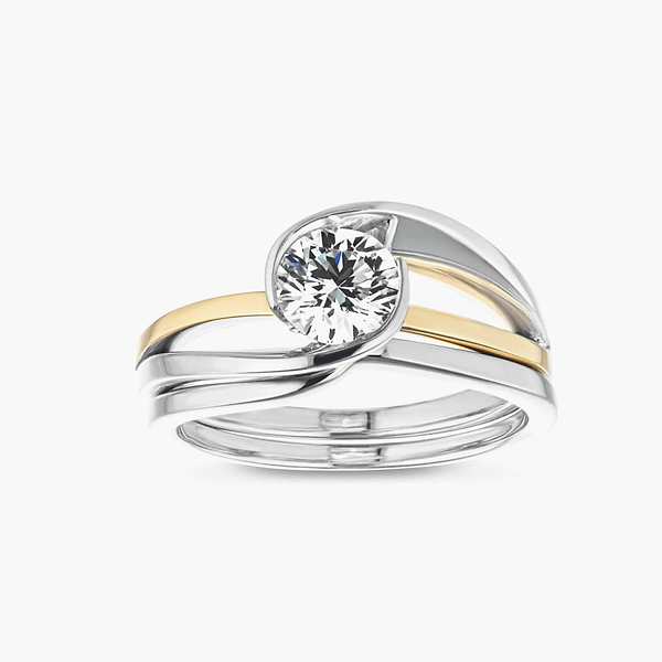 Corina Lab Grown Diamond Split Shank Solitaire Wedding Set