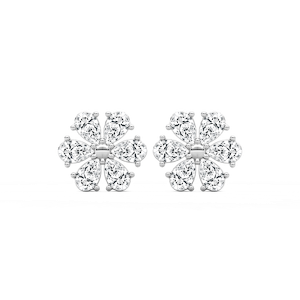 1/8 ctw Pear Lab Grown Diamond Daisy Stud Earrings