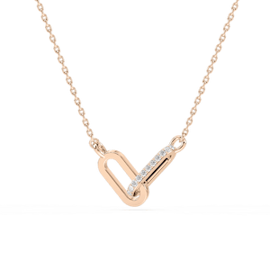 Lab Grown Diamond Accent Interlocking Necklace - 18 Inches