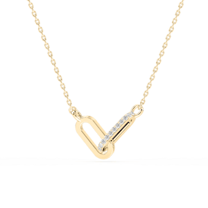 Lab Grown Diamond Accent Interlocking Necklace - 18 Inches