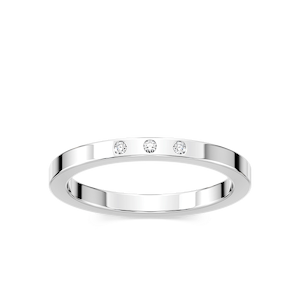 Sage Diamond Accent Round Lab Grown Diamond Burnished Stackable Band