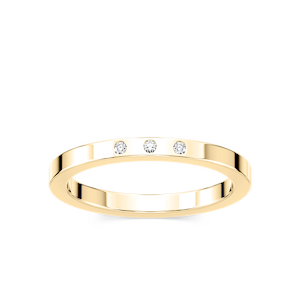 Sage Diamond Accent Round Lab Grown Diamond Burnished Stackable Band