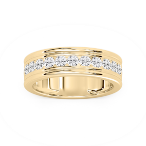 Alexander 1 ctw Round Lab Grown Diamond 7.25mm Channel Mens Wedding Band