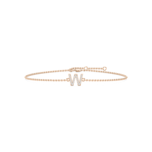1/8 ctw Round Lab Grown Diamond Initial Bracelet – 7 Inches