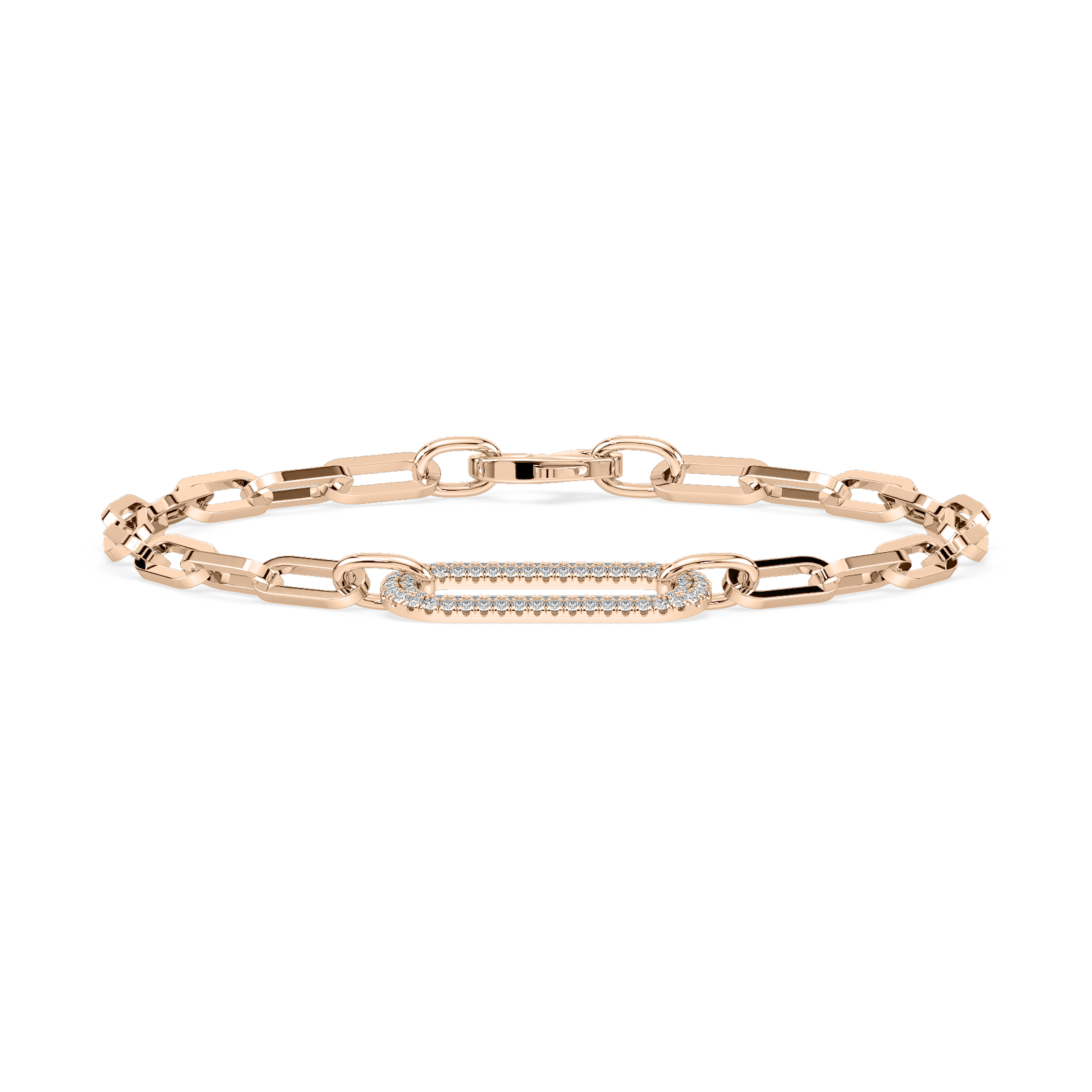 1/3 ctw Round Lab Grown Diamond Chain Link Bracelet  - 7 Inches
